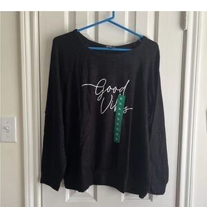 NWT Buffalo David Bitton Women’s Ultra Soft "Good Vibes" Print Cozy Sweater